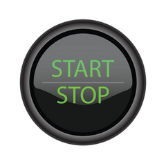 Power Switch icons vector buttons. START STOP button.