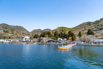 Fototapeta premium 神奈川県箱根町 芦ノ湖の風景