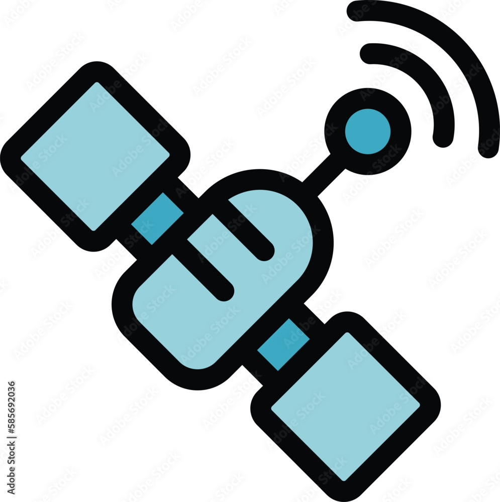 Aufkleber satellite internet icon. outline satellite internet vector icon for web design isolated on white bac