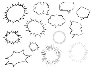 漫画の吹き出しセット