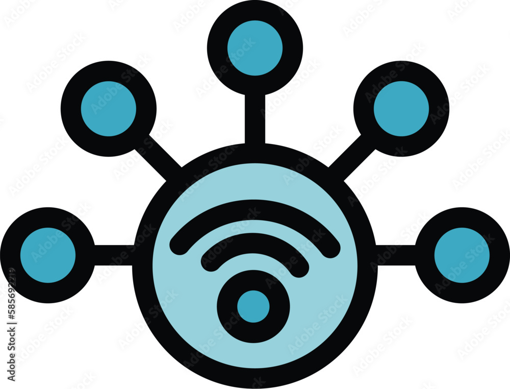 Poster wifi internet icon. outline wifi internet vector icon for web design isolated on white background co