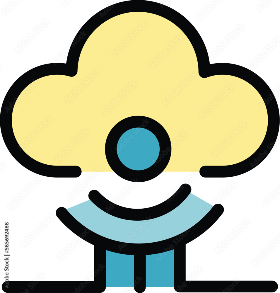 Poster cloud internet icon. outline cloud internet vector icon for web design isolated on white background 