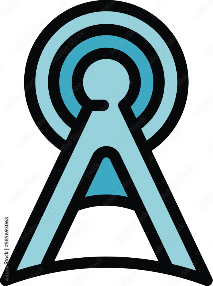 Poster internet tower icon. outline internet tower vector icon for web design isolated on white background 