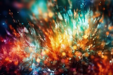 Obraz na płótnie Canvas colorful abstract bokeh light background. Generative AI