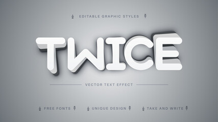 Twirl Twice - Editable Text Effect, Font Style