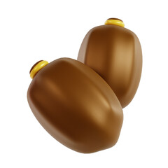 dates 3d render on white background, ramadan decorative element