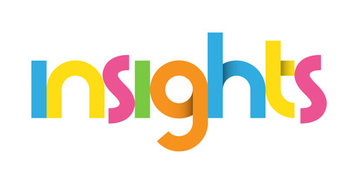 INSIGHTS colorful vector typography banner
