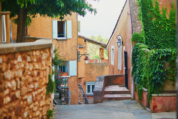 Scenic view of streets of Roussillon, Provence, France
