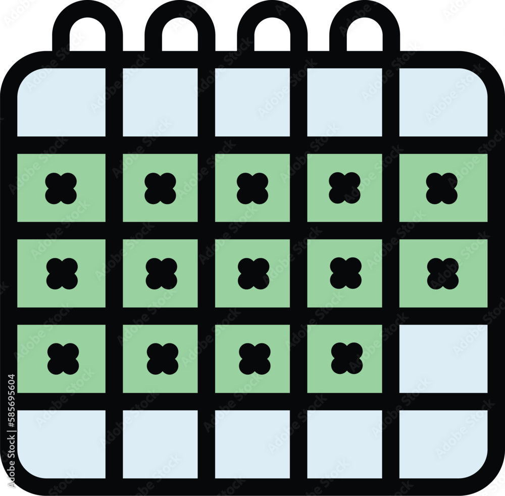 Aufkleber human resources calendar icon. outline human resources calendar vector icon for web design isolated 