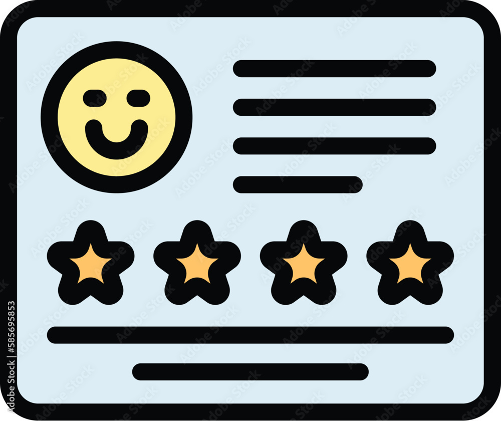 Poster human resources rating icon. outline human resources rating vector icon for web design isolated on w