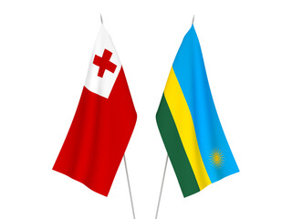 Kingdom of Tonga and Republic of Rwanda flags
