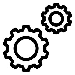 gear line icon
