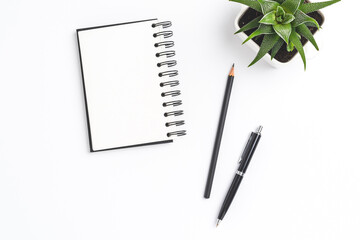 Elegant business background with empty notebook