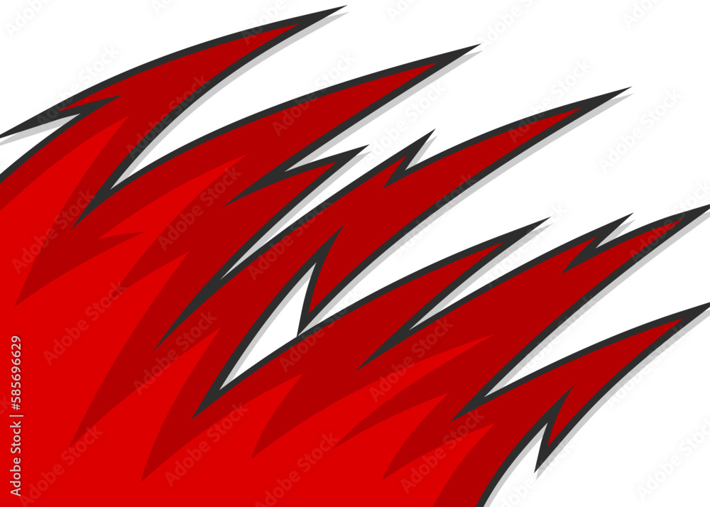 Poster abstract background with curved spike pattern