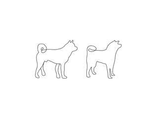 dog vector design and illustration. dog vector design outline. dog vector images with white background.