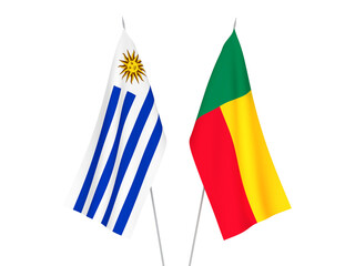 Benin and Oriental Republic of Uruguay flags