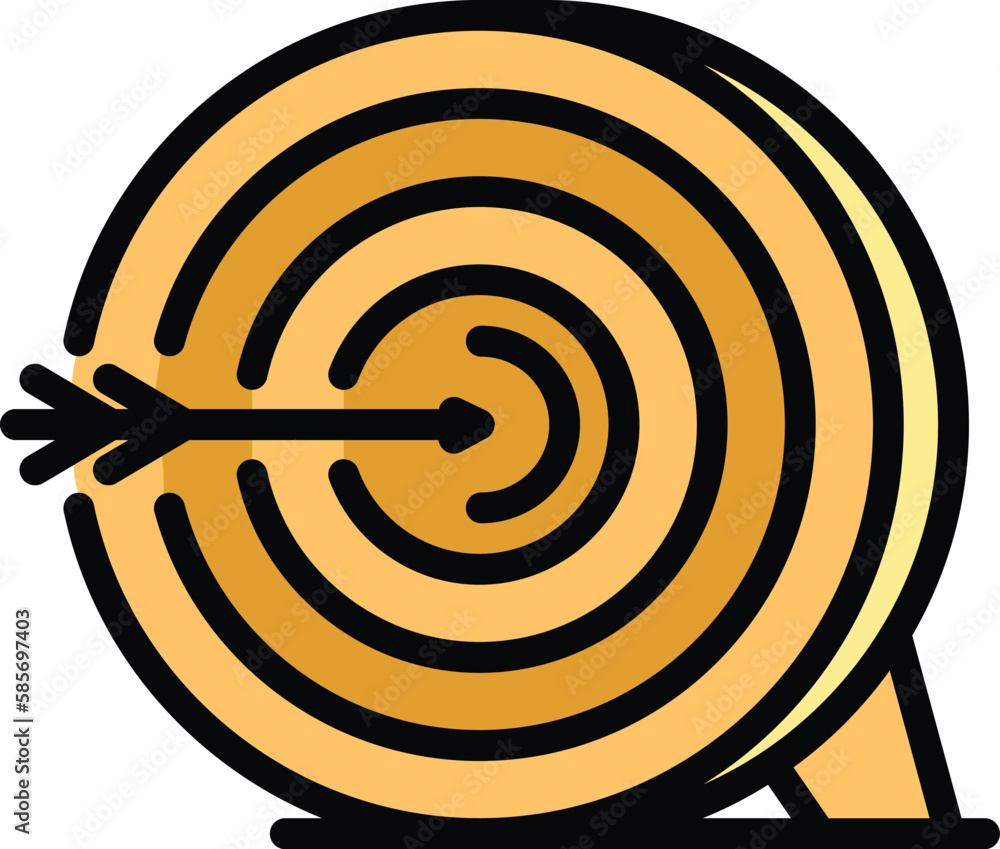 Poster human resources target icon. outline human resources target vector icon for web design isolated on w