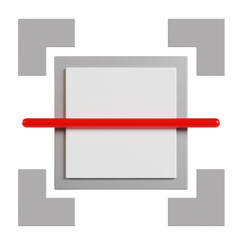 Fototapeta premium scan item barcode, qr code 3d icon
