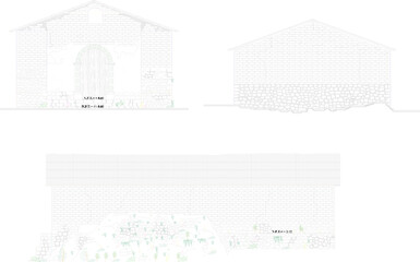 Vector sketch of old holy church chapel illustration