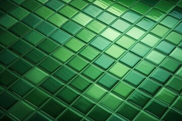 Fototapeta na wymiar textured green tiled wall in close-up. Generative AI