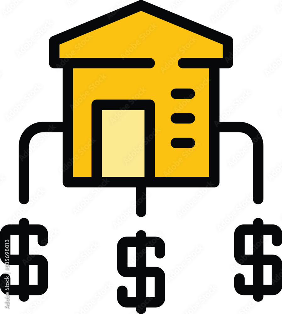 Poster liability house icon. outline liability house vector icon for web design isolated on white backgroun