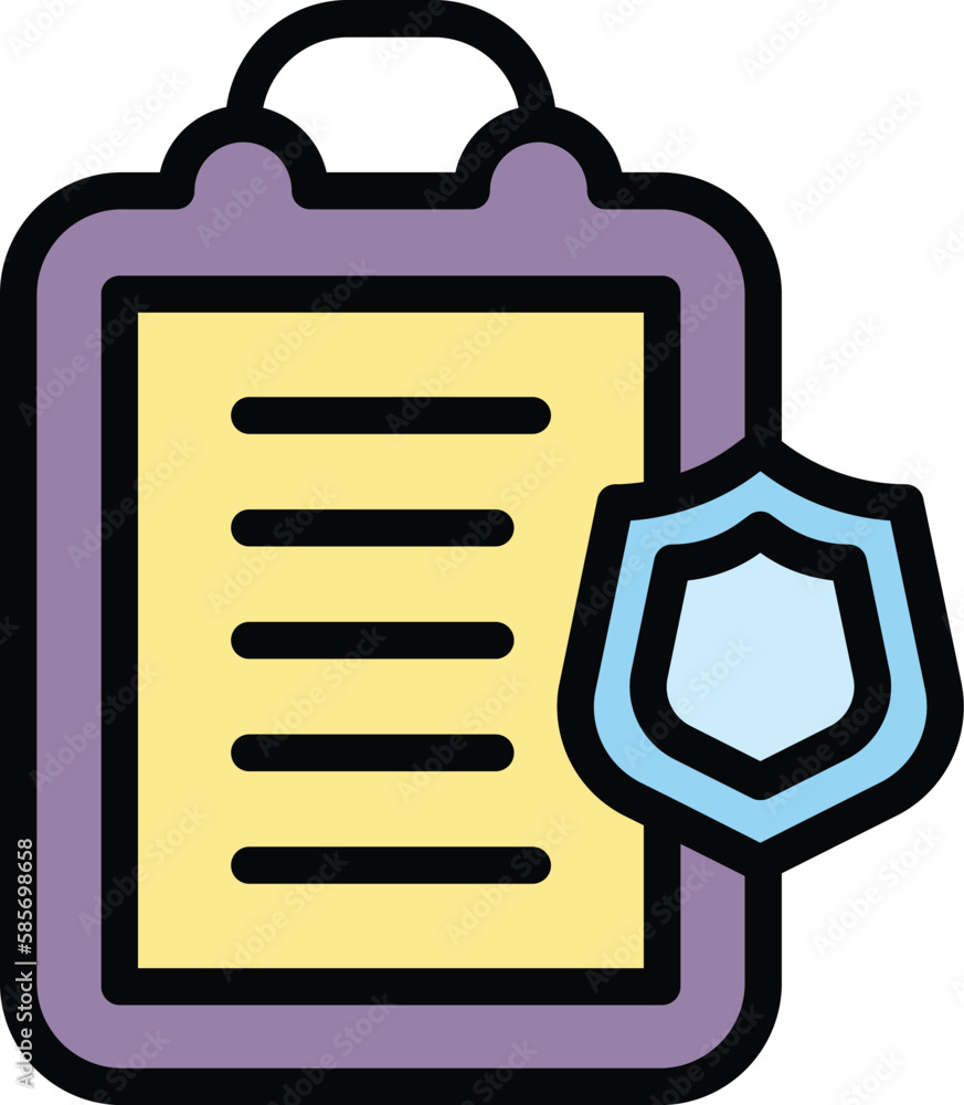 Poster liability clipboard icon. outline liability clipboard vector icon for web design isolated on white b