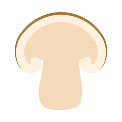 Champignon mushroom slice icon vector illustration