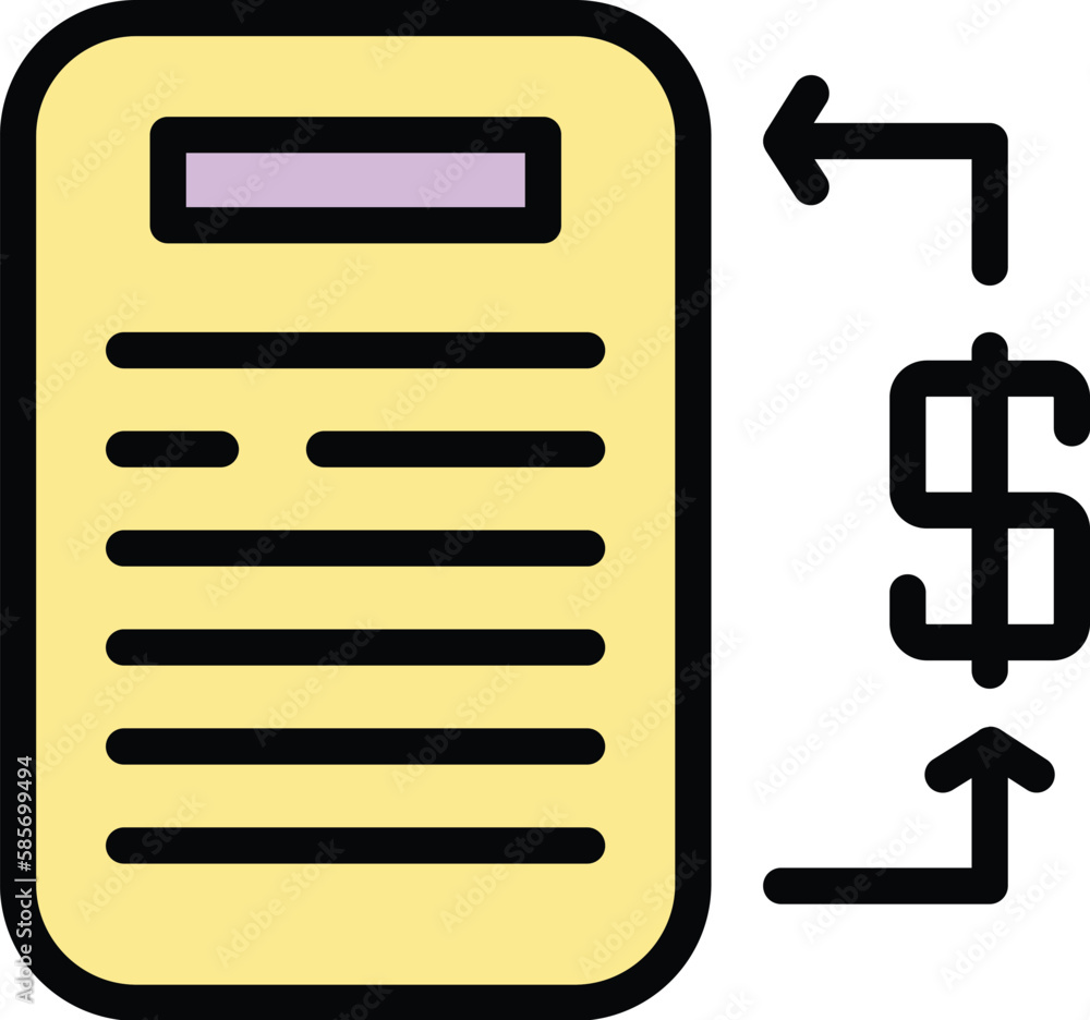 Poster liability confirm bill icon. outline liability confirm bill vector icon for web design isolated on w