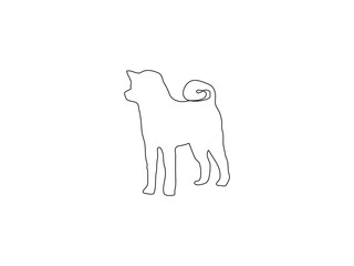 silhouette dog vector design and illustration. dog vector design outline. dog vector images with white background.