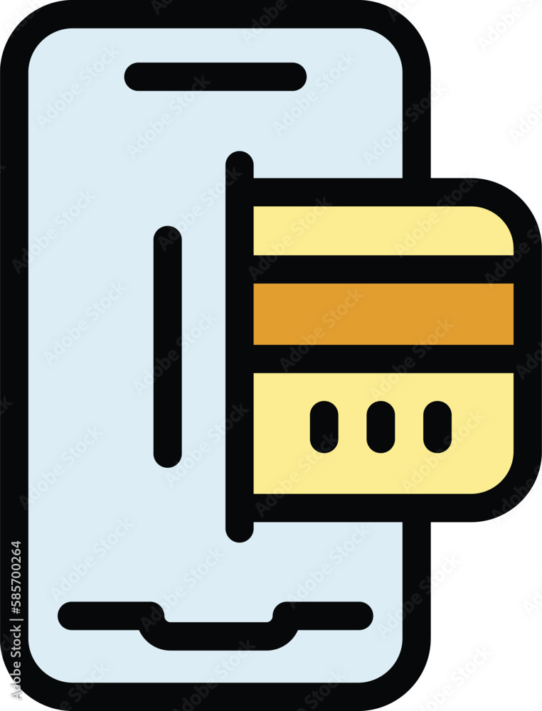 Poster smartphone payment cancellation icon. outline smartphone payment cancellation vector icon for web de