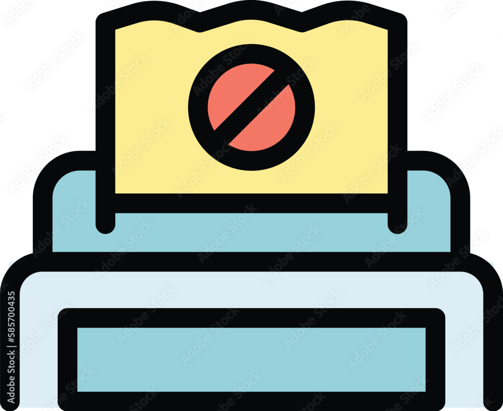 Poster machine payment cancellation icon. outline machine payment cancellation vector icon for web design i