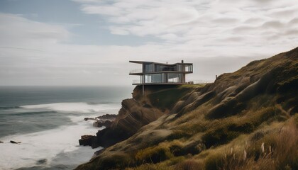 "A House Above the Sea: Capturing the Breathtaking Beauty of a Seaside Cliff Home"