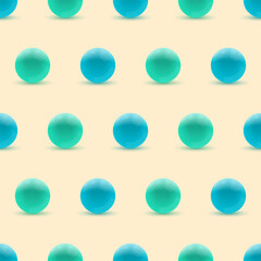 3d sphere, ball seamless background. Abstract bubble pattern. Modern circle objects. Vector illustration.