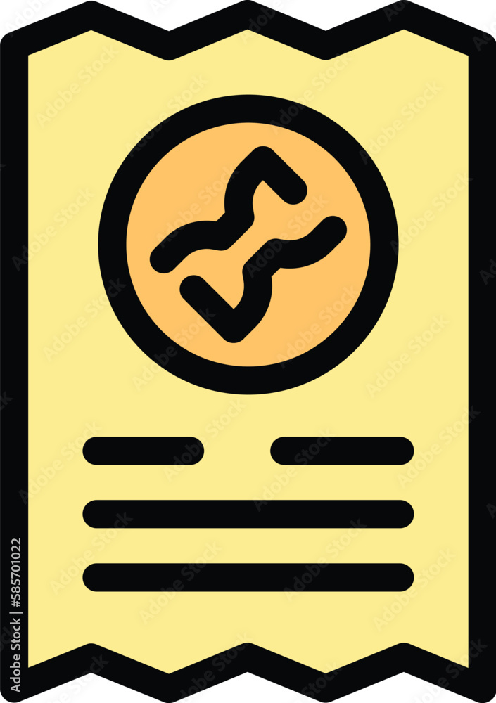 Poster payment bill reject icon. outline payment bill reject vector icon for web design isolated on white b