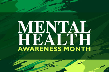Fototapeta na wymiar Mental Health Awareness Month in May. Annual campaign in United States. Raising awareness of mental health.
