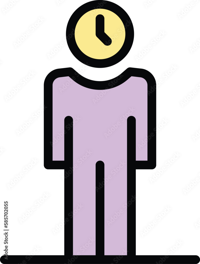 Poster rush job time icon. outline rush job time vector icon for web design isolated on white background co