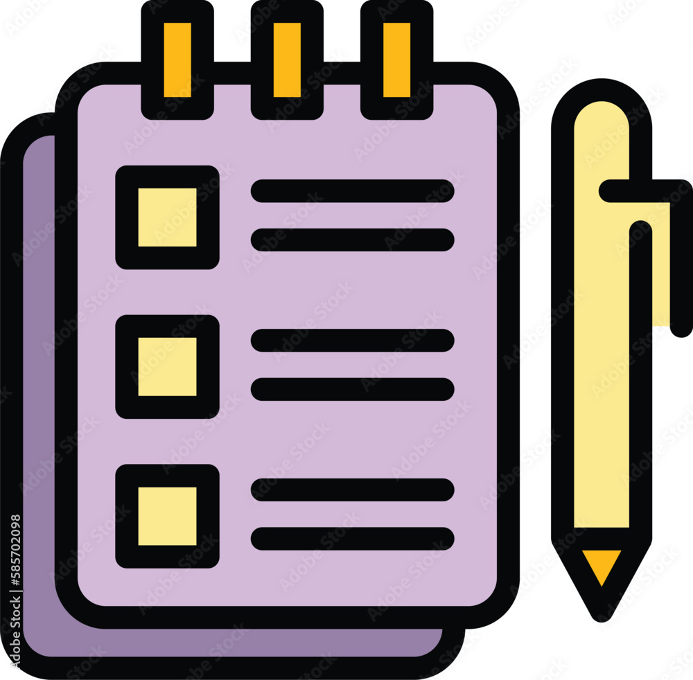 Poster rush job notebook icon. outline rush job notebook vector icon for web design isolated on white backg