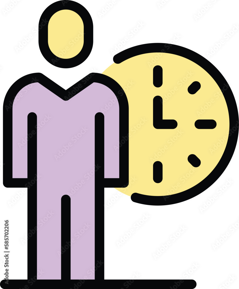 Poster rush job day time icon. outline rush job day time vector icon for web design isolated on white backg