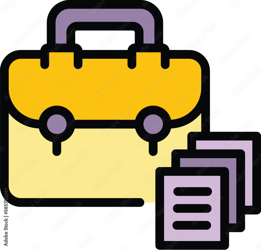 Poster rush job briefcase icon. outline rush job briefcase vector icon for web design isolated on white bac