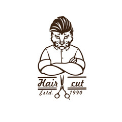 barbershop logo vector illustration