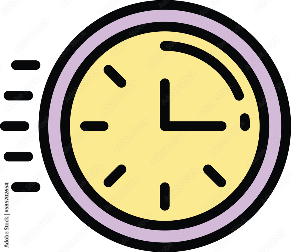 Poster rush job time work icon. outline rush job time work vector icon for web design isolated on white bac