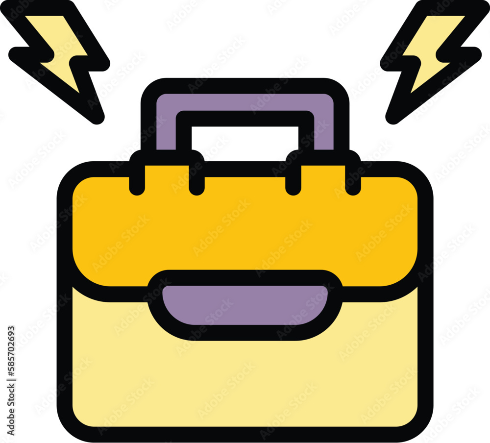 Poster rush job case icon. outline rush job case vector icon for web design isolated on white background co