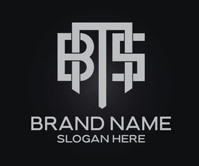 M B S  initial letter logo design template