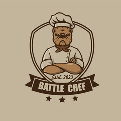 chef mascot logo vector illustration