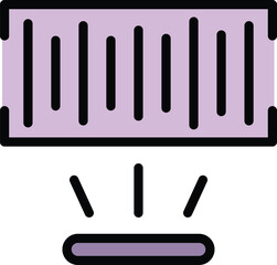 Easy return icon. Outline Easy return vector icon for web design isolated on white background color flat