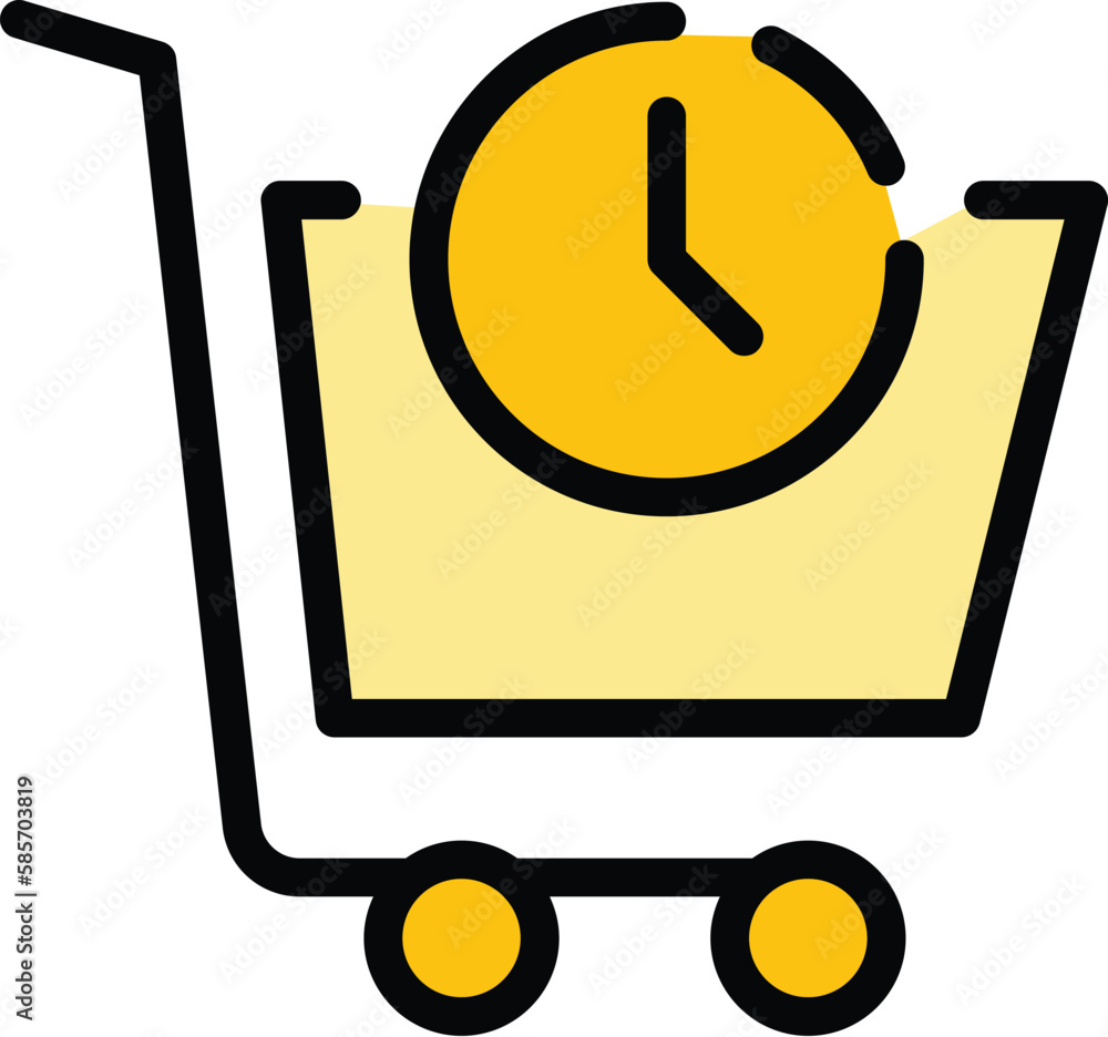 Aufkleber shopping cart icon. outline shopping cart vector icon for web design isolated on white background co