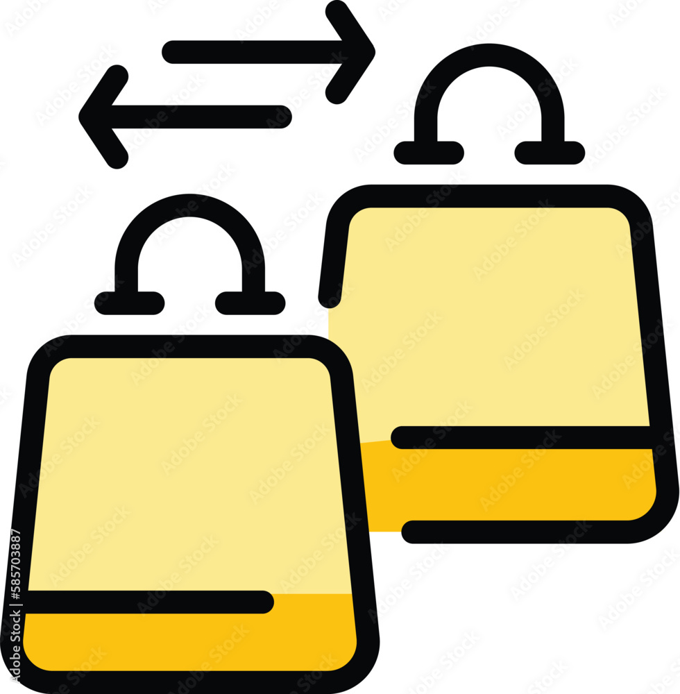 Poster shopping return icon. outline shopping return vector icon for web design isolated on white backgroun