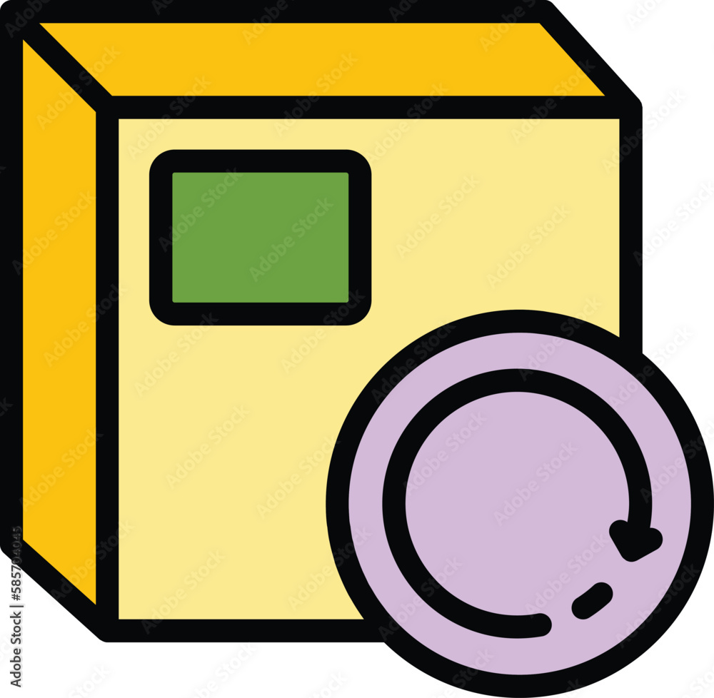 Poster replace parcel icon. outline replace parcel vector icon for web design isolated on white background 