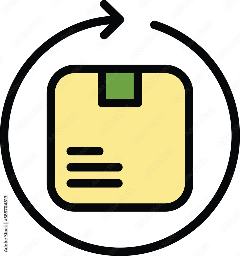 Poster return process icon. outline return process vector icon for web design isolated on white background 