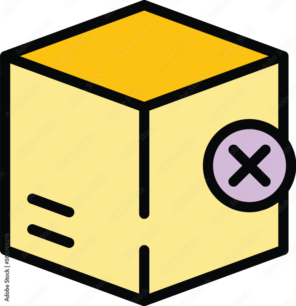 Poster closed parcel icon. outline closed parcel vector icon for web design isolated on white background co